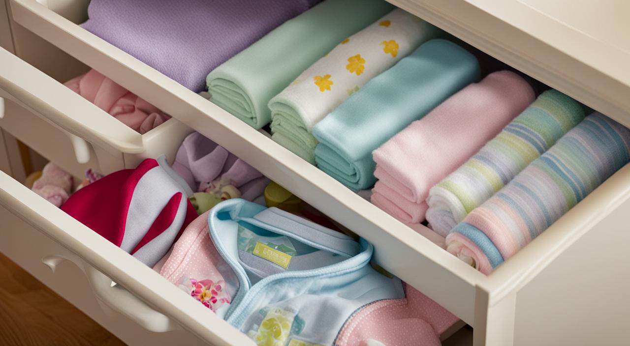 organização do guarda-roupa do bebê